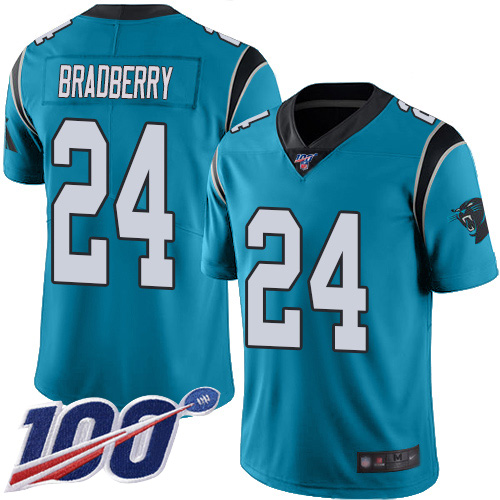 Carolina Panthers Limited Blue Men James Bradberry Jersey NFL Football #24 100th Season Rush Vapor Untouchable